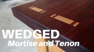 How To Make a WEDGED Through Mortise and Tenon  Woodworking [upl. by Yodlem]