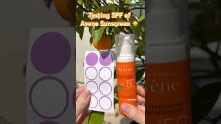 Avene Sun ☀️ 50 High Protection Fluid SPF Test Revealed shorts skincare sun [upl. by Aiekal]