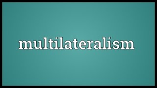 Multilateralism Meaning [upl. by Ellenaj]