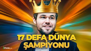 MAGNUS CARLSEN 17 DÜNYA ŞAMPİYONLUĞUNU KAZANDI [upl. by Heffron]