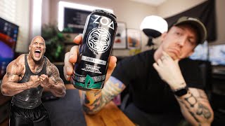 ZOA Energy Drink Review Original  Dwayne The Rock Johnsons BRAND NEW Drink [upl. by Nina959]