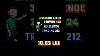 Dividende 20 Noiembrie 2024 bursa actiuni dividende trading investitii stockmarket investitor [upl. by Livi]