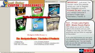 BEST Hostgator coupon code  OVER 1000 Bonus Tutorial [upl. by Nivre381]