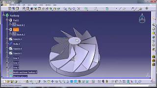 CATIA V5HOW TO CREATE 3D IMPELLER BLADECAD CAM CAE CFD ANSYS FEA PROE 3DSMAX CREO UGNX [upl. by Onil]