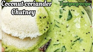 Coconut coriander chutney recipe  South Indian style green chutney for idli dosa and uttapam [upl. by Dyer513]