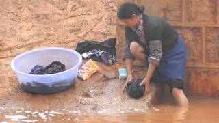 Washing Clothes in Yunnan China [upl. by Annaiek]