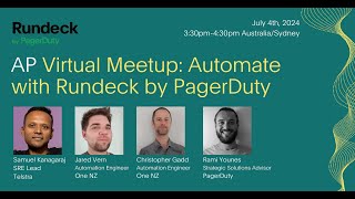 Part I 3 Virtual Meetup Rundeck by PagerDuty Asia Pacific OSS Community [upl. by Natalee]