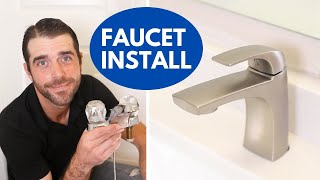 How to Replace amp Install Bathroom Sink Faucets  Easy DIY Home Upgrade [upl. by Madelyn10]