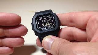 Casio GShock Module 3495  Auto Backlight from Wrist Tilt [upl. by Idalia]