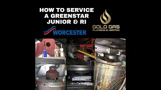 BOILER SERVICE  HOW TO SERVICE A BOILER STEP BY STEP  Worcester Greenstar Junior amp RI [upl. by Dobson277]