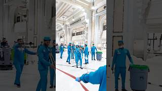 Floor Cleaning Video in Kaaba Sharif 🕋 Mecca City 😍✨ short trending shortsfeed [upl. by Helfand422]