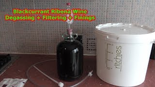 Blackcurrant Ribena Wine Degassing Filtering Finings Part 22 Home Brew Beer Kit UK [upl. by Sula]