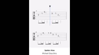 SpiderMan theme GUITAR TAB [upl. by Alyehs]