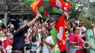 SKM supporters celebrate majority Sikkim Assembly election 2024 [upl. by Palm175]