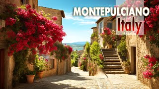 Walking tour 4K60 HDR  Tuscany Italy  Montepulciano [upl. by Ahsratan]