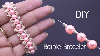 Beaded BraceletMaster the Art of Pearl Bracelet Making with This Tutorial [upl. by Elbam]