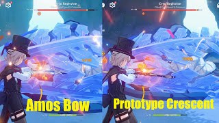 Lyney Amos Bow Vs Prototype Crescent  Genshin Impact [upl. by Norret]