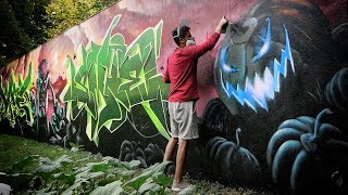 Painting UNBELIEVABLE Halloween wall  Ft Smoe [upl. by Chader]