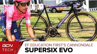 EF Education First Pro Cyclings Cannondale SuperSix EVO  Lachlan Mortons Race Bike [upl. by Thomasa]