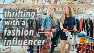 I go thrifting with a fashion influencer  tryon haul [upl. by Inna790]