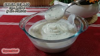 SALSA DE AJO SIN HUEVO SALUDABLE Fácil y Deliciosa [upl. by Arannahs]