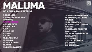 Maluma Don Juan Tour Setlist 2023 Conciertos 2023 [upl. by Nilson69]