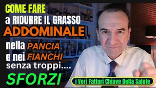 Come fare a ridurre il grasso addominale  nella PANCIA e nei FIANCHI [upl. by Airrotal]