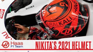 Nikita Mazepin introduces his 2021 Helmet [upl. by Peih490]