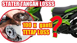 TRICK AMPUH MENGATASI STATER TANGAN MOTOR YAMAHA LOSS STATER TANGAN MOTOR TIDAK FUNGSI [upl. by Miran]