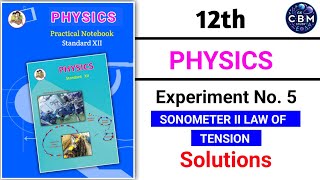 physics practical class 12 experiment 5  sonometer law of tension experiment class 12  notebook [upl. by Chery]