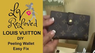 Peeling is an easy fix for Vintage Louis Vuitton wallet [upl. by Noremac904]