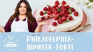 PhiladelphiaHimbeerTorte – ein fruchtiger Traum ohne Backen 😍 I Einfach Backen [upl. by Anitnerolf]