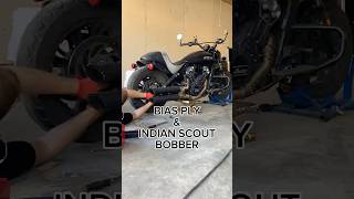 Indian Scout Bobber And Bias Ply Tires [upl. by Nillad561]