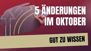 Gut zu wissen 5 wichtige Änderungen für Rentner im Oktober 2024 [upl. by Sheply]