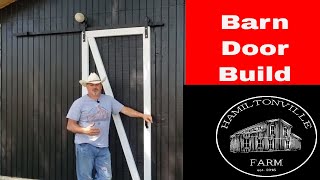 Quick Build DIY BARN DOOR CHEAP Youll Laugh When You See How We Do It [upl. by Corbet62]