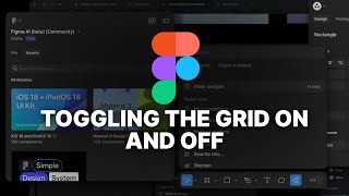 Toggling the Grid on and off in Figma  2024 [upl. by Mahseh]