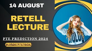 PTE RETELL LECTURE August 2024  Retell lecture Templates August 2024 [upl. by Odlauso]