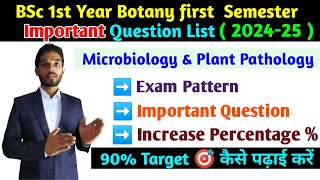 BSc first Year Botany 1st Semester first Paper important Question list for 202425  Exam Paper BSc [upl. by Simons]