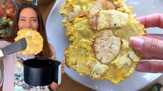 Mira que fácil hacer tostones crujientes sin freir y sin tostonera  con plátano verde  Receta 182 [upl. by Leunas]