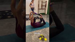 Practice Dhanurasana yoga yogateacher short funny comedy [upl. by Eliseo]