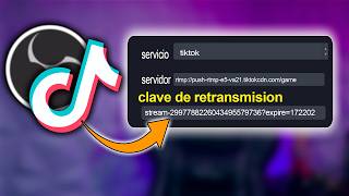 CLAVE de TRANSMISION de Tiktok para OBS ACTUAL [upl. by Netsriik760]