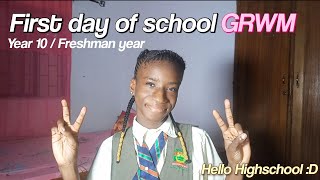 GRWM for the first day of school Freshman yearYear 10 [upl. by Sheepshanks616]