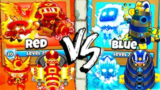 RED vs BLUE Towers in BTD 6 [upl. by Madlen766]