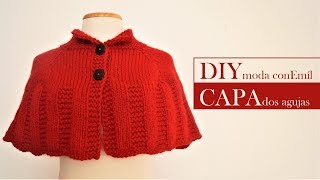 Cómo tejer Capa de mujer a dos agujas paso a paso  DIY moda con Emíl [upl. by Krueger]