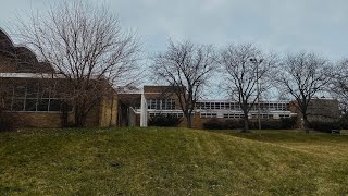 Massive ABANDONED High School  We Got Chased Out [upl. by Lyckman]