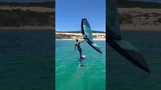 Flying over water  Wing foiling in paradise 😍 [upl. by Akinar]