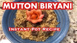 Instant Pot Indian Recipes  Mutton Biryani in Instant Pot [upl. by Anirdna]