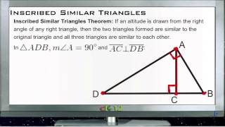 Inscribed Similar Triangles Lesson Basic Geometry Concepts [upl. by Cymbre]