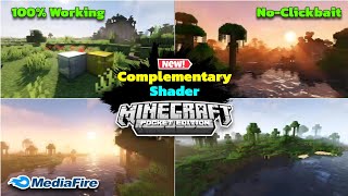 Complementary Shaders For MCPE 12130  Best Low End Device RTX Shader Minecraft Pe 121 mcpe [upl. by Aihsotan537]