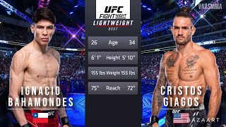 IGNACIO BAHAMONDES VS CHRISTOS GIAGOS FULL FIGHT UFC VEGAS 90 [upl. by Pratt]